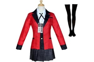 Alaiyaky Kakegurui Cosplay Runa Yomozuki Cosplay Costume with Necklace Anime Yumeko Jabami Cosplay School Uniform Suits for Girls Women