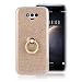 Produktbild Huawei Honor Magic Hülle, BasicStock Ultra dünn Funkelnd Silikon Schutzhülle Shockproof Schlank Schale Snowproof schmutzabweisend Handyhülle mit Ring Griff Standhalter Cover Case für Huawei Honor Magic (Golden)