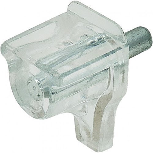 50 Stück - GedoTec® Glas-Bodenträger 3 mm Fach-Bodenträger Regalbodenträger Modell META | Stahl / Kunststoff transparent | Tablarträger für Holz und Glas | Markenqualität für Ihren Wohnbereich