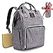 Produktbild Wickeltasche Rucksack, Große Multifunktions-Reise-Rucksack Mutterschaft Baby Wickeltaschen, Große Kapazität, Wasserdicht und Stilvoll,Dunkelgrau