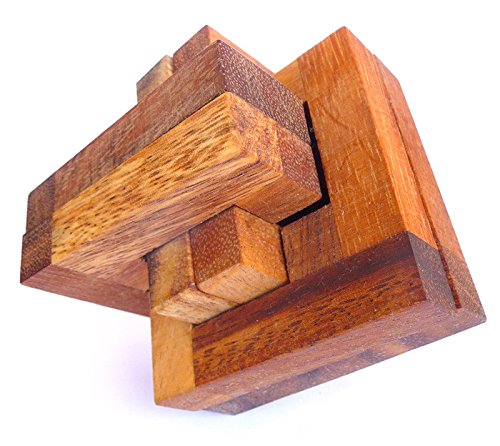 LOGICA GIOCHI Art. Jam - Rompicapo 3D in Legno ad Incastro - Difficoltà 5/6 Incredibile - Serie da Collezione Leonardo da Vinci