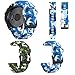 Produktbild Camo-Silikonarmband,Armband,Weiches Silikon,Ersatzarmband, Uhrenarmband,für Garmin Fenix   5X / Fenix   5X Plus Fenix   3 / 3H, Länge: 130-225 mm,keine Werkzeuge erforderlich. (Blau)