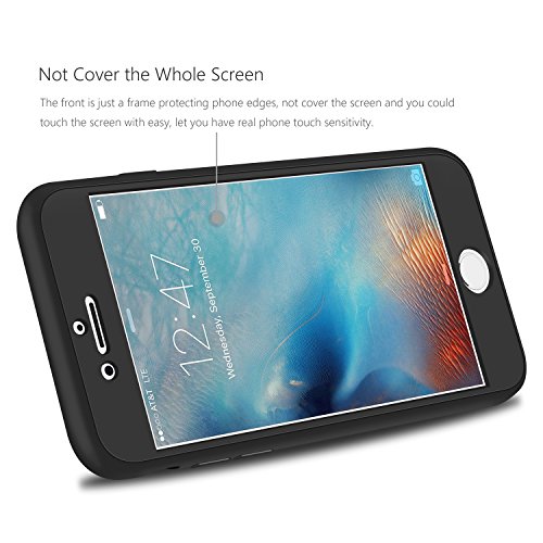 Funda de iPhone 6  6s Carcasa   Leathlux iPhone 6s Silicona Gel Cover Caso Bumper Shock-Absorci  n Protectora de Cubierta para iPhone 6   6s Negro