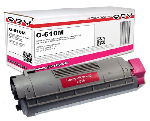 Kompatibler Toner ersetzt OKI 44315306 für OKI C610 magenta 6000 Seiten