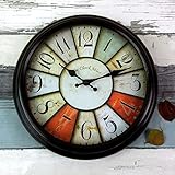 SLH Europäische kreative Retro-Uhr-Wohnzimmer-Wanduhr stumme Kunst-einfache Wanduhr