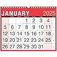 2025 Calendar A4 Month to View Spiral Bound Wall Planner for Home Business Office School 1 January 2025 to 31 December 2025