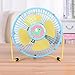 Produktbild Wiss home USB Fan, Mini Fan, Cartoon Student Kinder Schlafsaal Büro Computer Desktop leiser Lüfter. 20.5x19cm(8x7inch) g