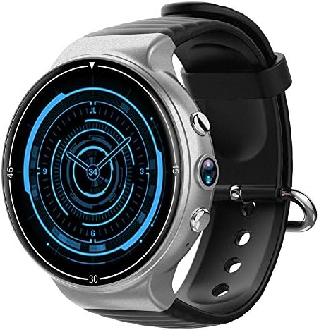 IQI I8 Android7.0 Quad Core Camera Heart Rate 4G SIM GPS Smartwatch for Phones/Tablets (Black + Silver)