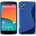 Produktbild PhoneNatic Case für Google Nexus 5 Hülle Silikon blau S-Style + 2 Schutzfolien