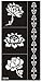 HENNA STENCILS TEMPLATE TATTOO SELF ADHESIVE Set Flower 10 Sheets- single use, suitable for Henna Tattoo Glitter Tattoo and Airbrush Tattoo