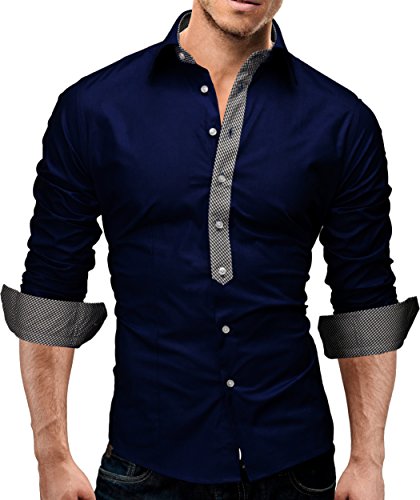MERISH Camisetas con Capucha para Hombre Bicolor Brazos Corto Slimfit Ocio y el Verano, Modell 11 Azul Claro XXL