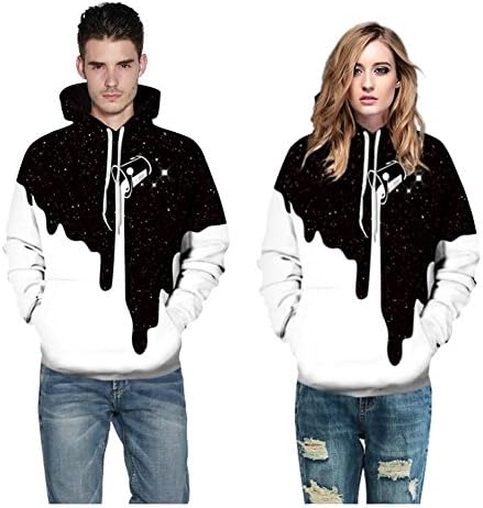 KKYLOVEJ Girl's Crewneck Sweatshirts Novelty Milk Cup 3D Printed Unisex Fashionable Hoodies Long Sleeves Big Pocket For Couple Gifts (S M L XL XXL XXXL) , milk cup , xxl/xxxl