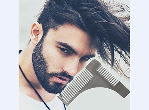 Biutee Rasier Schablone für die perfekt Bartform Rasur der Bartlinie Bart Styling Vorlage Barttrimmer Schablone Rasurvorlage Ziegenbart - 2