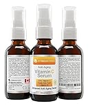 20% Vitamin C Serum • Organic • 60ml • Vitamin E Hyaluronic Acid • Moisturizer • Sensitive Skin • Anti Aging Wrinkles & Spots • Use with Derma Roller