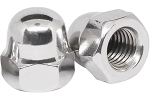 BACSHBY 20 Piezas Tuercas Ciegas Hexagonales M6 Acero Inoxidable DIN 1587 Tuercas Sombrerete Hexagonales para Tornillos, Pernos y Varillas Roscadas