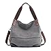 Produktbild ZSBBshop Taschen Damen Tasche, Canvas Tasche, koreanische Version, Freizeit große Dame Mode, einzelne Umhängetasche, Handtasche, Handtasche, Schulranzen, Grau