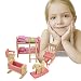 Demiawaking Delicate House Furniture Pink Wooden Dolls Toy Miniature Baby Nursery Room Crib Chair Bunk Bed Pretend Play Kids Children Gift