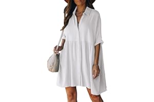 Bsubseach Damski strój kąpielowy na co dzień bikini okrycie bluzki plaża tunika sukienka