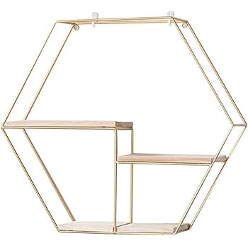 Retro 6-geschossiges Wandregal schwimmendes Fachregal stilvolles