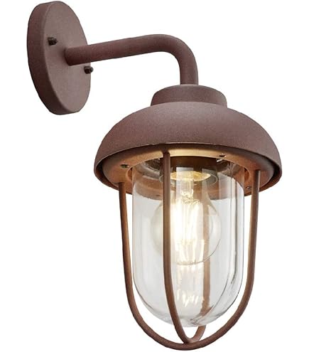 Casale Outdoor Wall Light, Antique Copper Clear Glass