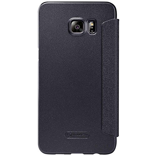 Nilkin Sparkle - Funda protectora antideslizante con ventana inteligente S-view para Samsung Galaxy S6 Edge Plus - Negro