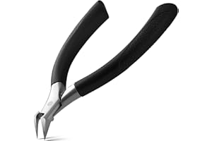 BEZOX Obcinacz do paznokci u stóp z prostym ostrzem, obcinacz do paznokci podologicznych do wrastających i grubych paznokci, stal nierdzewna i ostra spiczasta końcówka, obcinacz do wrastających