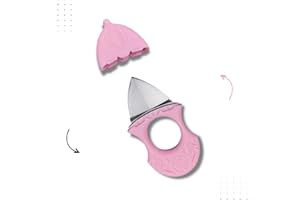 BETHEL Mini Pocket Knife Elegant Hunting Knife für Damen, mit einem 0,8-in 316L Doppel-Edge Fixed Blade, Non-Slip ABS-Griff, Sheath. Für EDC, coole Geschenke (Pink)