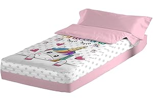 MONTSE INTERIORS, S.L. Montse Interiors Saco Nórdico Unicornio Tacto pétalo (Licorne, Cama de 90)