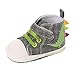 Produktbild Neugeborenes Baby MäDchen Jungen Cartoon Erste Wanderer Weiche Sohle Schuhe Sneakers Klettverschluss High-Top-Freizeitschuhe Geeignet FüR Drinnen Und DraußEn (Dunkelblau, GrüN, Rot) 19-22 Eu