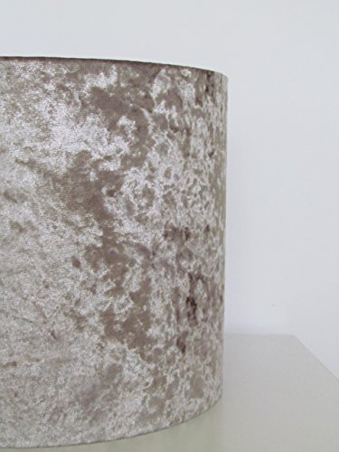 Handmade Champagne Crushed Velvet Fabric Drum Lampshade Lightshade