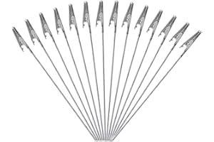 FSSTUD 20 Pcs Metal Wire Alligator Clamps Long Tailed Alligator Clip Clasp Place Card Table Number Holder Picture Menu Memo Clip DIY Card Note Holder 15 cm