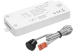 KSYWYDU IR Motion Sensor Switch On/Off 120W, Wave Switch Hand Gesture Touchless Light Control, 12V/24V Intelligent Infrared for LED Halogen Fluorescent Cabinet Lighting, Automatic Sensor with 1m Cable