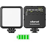 ULANZI VL49 2000mAh LED Video Light w 3 Cold Shoe, Rechargeable Soft Light Panel, Portable Photography Lighting for DJI OSMO 