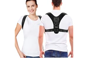 SPINEGEAR Posture corrector Back brace for Men Women Spine straightener Upper body alignment pain relief Hunchback Correction Clavicle Support for Back Neck & Shoulder (Black)