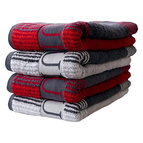 Exklusives XL Saunatuch 80 x 200 cm – 500g/m2 – Oeko Tex 100 – aus dem Hause Dyckhoff (anthrazit/weiß/grau) - 4