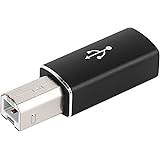 SUPERNIGHT USB C Buchse zu MIDI Stecker Konverter, USB C zu USB B Adapter Kompatibel mit Druckern, Scannern, E-Pianos, Synthe