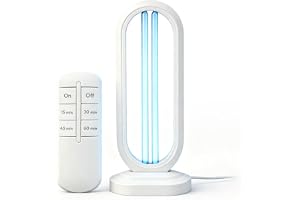 HOVCEH UV-lampa med ozon, UV-lampa för rum upp till 40 m², 220 V UVC-ljus, desinfektion för badrum, sovrum, kök, kontor och h