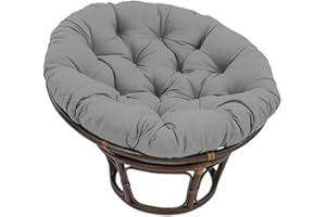 ‎BETTSCHLANGE Bettschlange Hängesessel Kissen,Papasansessel Kissen,Lesesessel Rund, Gartensessel Sitzkissen,Papasan Hängesessel Kissen(Stühle Nicht Enthalten),Grau,60x60cm
