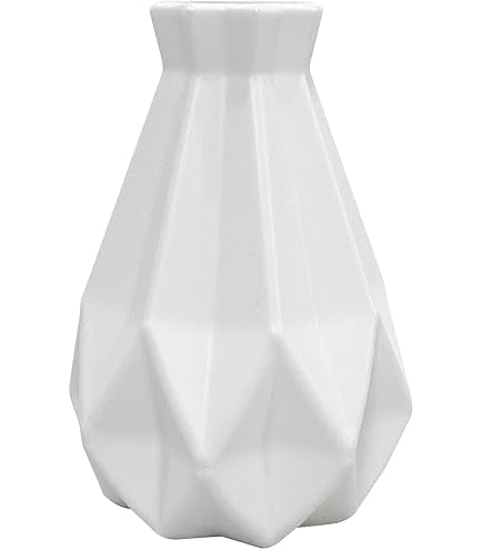 geli Thermo Plastic - Vaso da Fiori Rotondo, in plastica, Bianco, 12