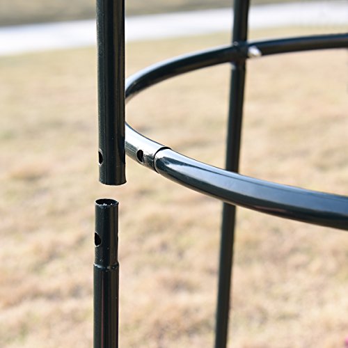 Rosensäule Rankhilfe Rosenturm Rankgitter Pergola Obelisk Metall Rosenbogen Säulenform 190cm - 9