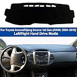 ZHAOHAOSC , pour Voiture Auto Dashboard Cover Dashmat Pad Carpet Dash 2 Couches, pour Toyota Innova 1ère génération 2004-2009 2010 2011 2012 2013 2014 2015