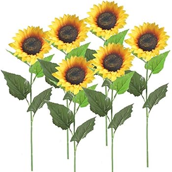Huaesin 24 Pcs 9cm Tête De Tournesol Artificielle Fausses