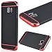 Produktbild GrandEver Samsung Galaxy S7 Edge Weiche Silikon Hülle Durchsichtige Rückschale TPU Bumper Transparent Schutzhülle Klar Handytasche mit Muster Anti-Kratzer Stoßdämpfung Ultra Slim Rückseite Silicon Backcover Soft Case Protective Cover Ultradünnen Premium Handyhülle - Rot und Schwarz