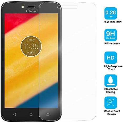 Ambaiyi Premium Skin Film Tempered Glass Screen Protector for Lenovo Moto C Plus