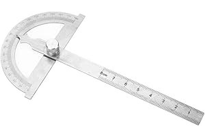 MAGT Winkelmesser, 0-180 Grad 15 cm Goniometer Edelstahl Winkelmesser Lineal Arm Messen Lineal Winkelmessung Lineal(80 * 120mm)