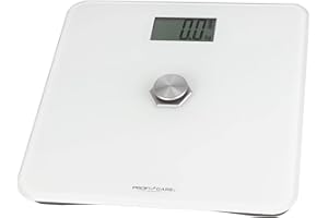 PROFI CARE ProfiCare® Bilancia pesapersone senza batteria | Bilancia con portata di 5 kg – 180 kg e grande display LCD | Bilancia pesapersone digitale con energia cinetica e superficie in vetro | PC-PW 3112