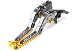 YP YUANPEI Pour CNC aluminium Z750 Z 750 2007-2012 2008 2009 2010 2011 Pièces de rechange pour accessoires levier d'embrayage de frein de moto réglable pliable poignée rétractable accessoires（titane+or）