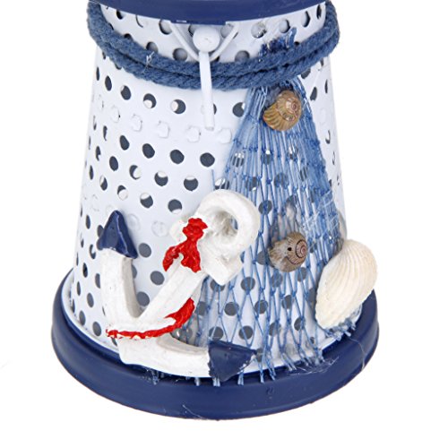 Gazechimp Vintage 13.5cm Metall Leuchtturm mit LED Leuchte Tisch Haus Dekoration - 5