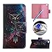 Etche Stand Case for Huawei P8 Lite ,Leather Wallet Case for Huawei P8 Lite,Cool Black Owl Pu Leather Magnetic Flip Case with Card Holder for Huawei P8 Lite with Blue Stylus Pen and Bling Glitter Diamond Dust Plug Colors Random-Black Owl