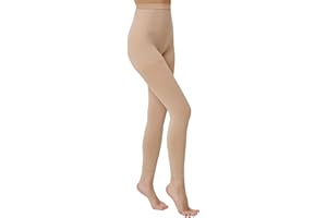 ADFUENOM Compression Legging Women Men,20-30mmHg Medical lipedema Compression Tights,Footless Compression Socks Supports Stockings Waist High Compression Pantyhose for Varicose Veins Edema Flight Post Surgery